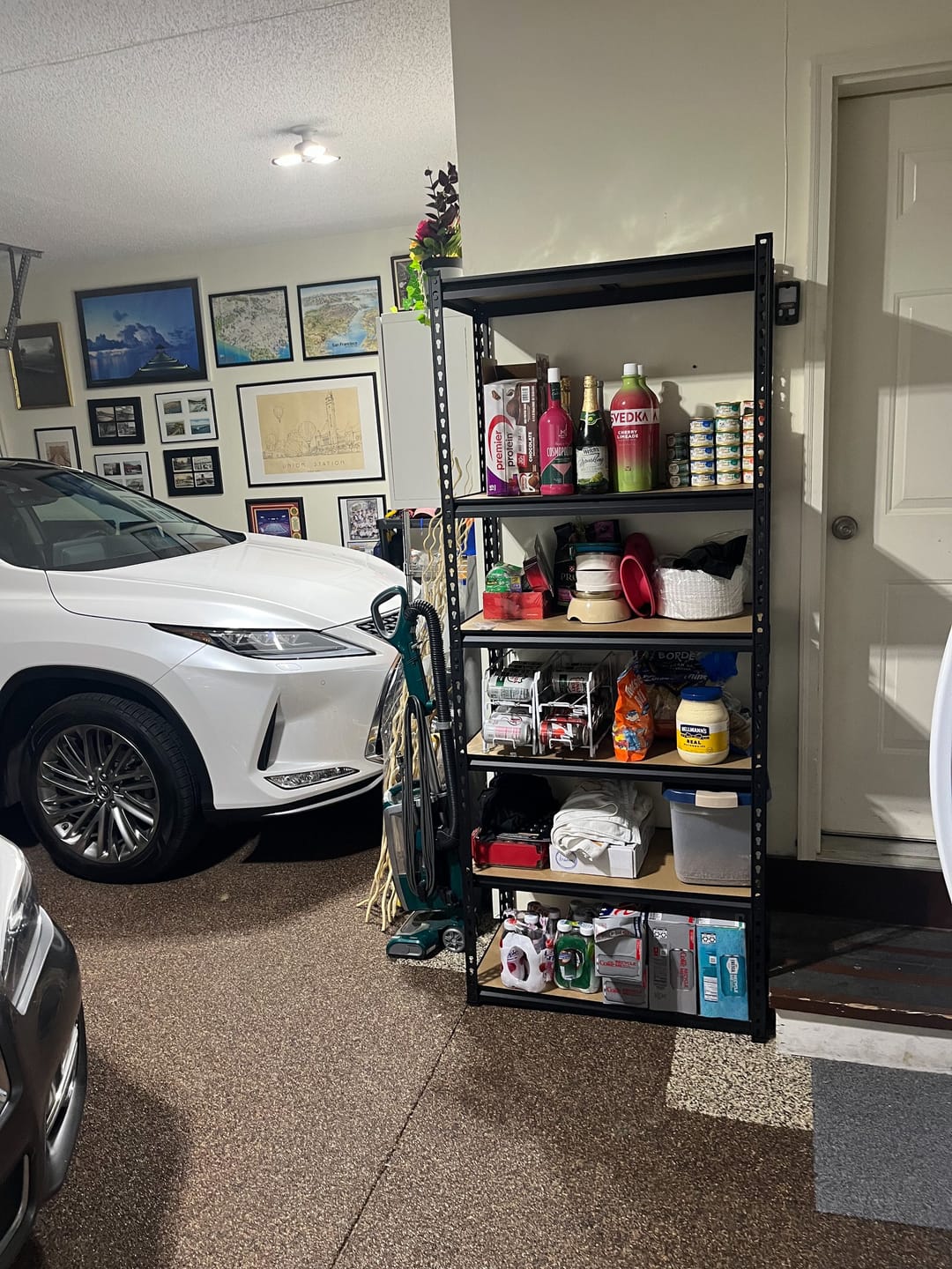 Customer photo review of Reibii 31.5"W Garage Storage Shelves, Heavy Duty Garage Shelving Unit With Adjustable, Metal Storage Shelves for Warehouse, Pantry, Basement Organization