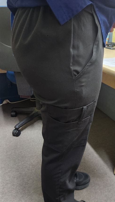 Customer photo review of JB's  LADIES PREMIUM SCRUB CARGO PANT -  4SPP1