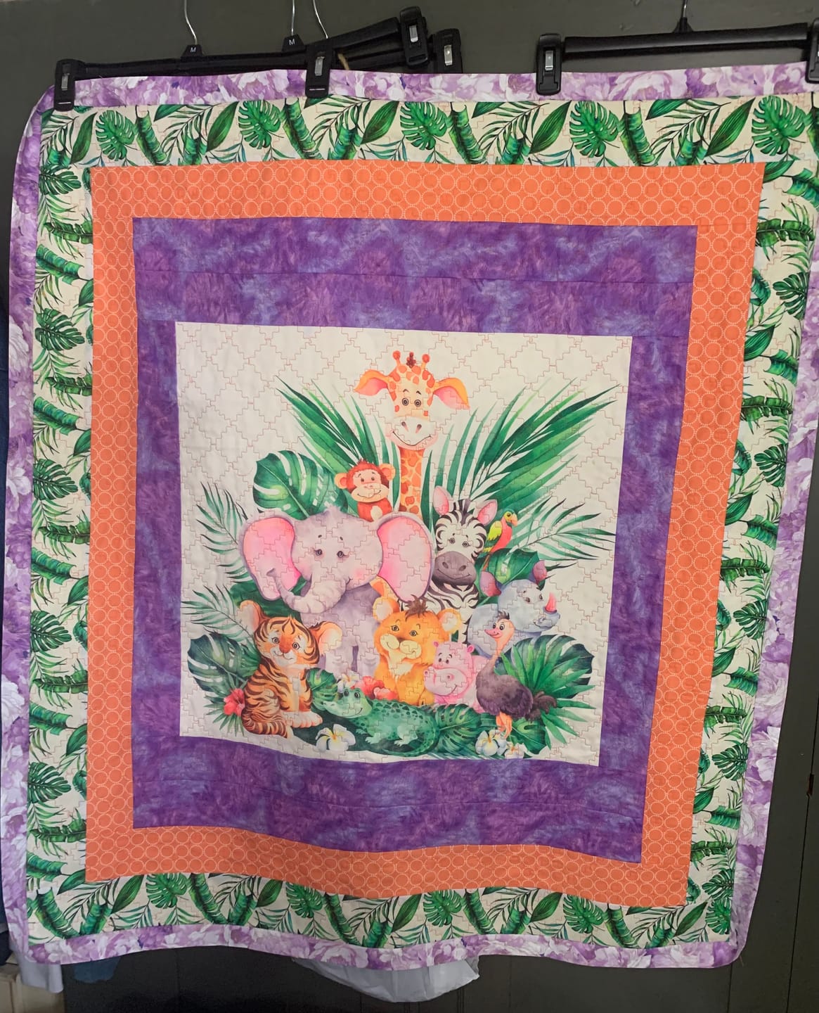 Customer photo review of Cute Safari Animals Fabric Panel - Multi
