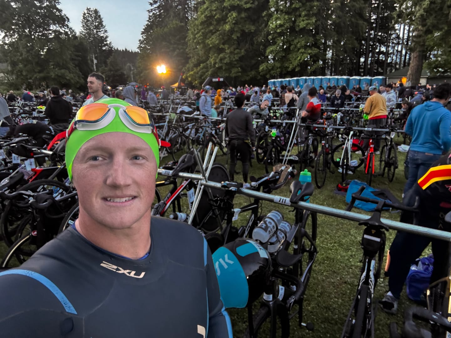 Customer photo review of NanoClear™ Recon Swim Goggles Sunrise Mirror - (Red)