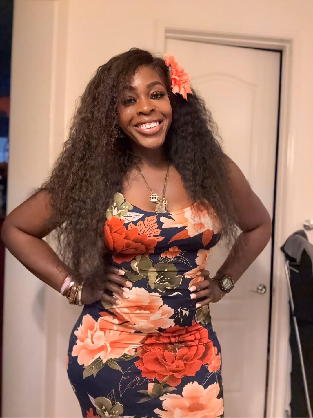 Customer photo review of Cambodia Virgin Hair Wet and Wavy Weft Bundles Human Hair