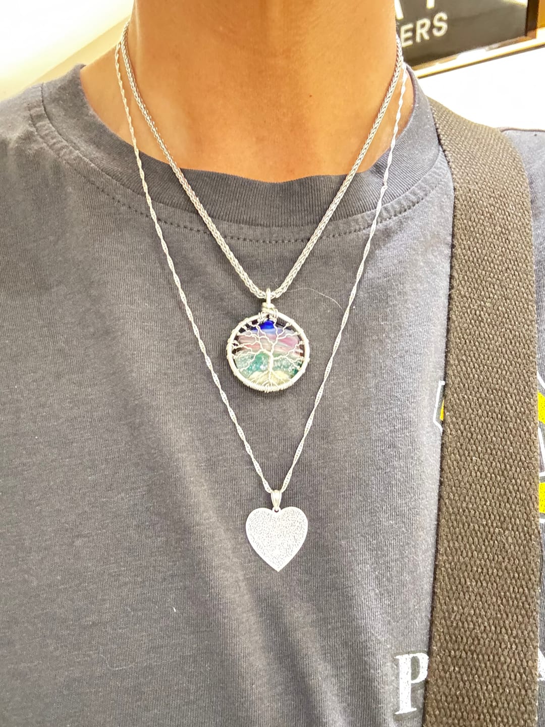 Customer photo review of Ocean Beach Sunset Tree of Life Cremation Pendant
