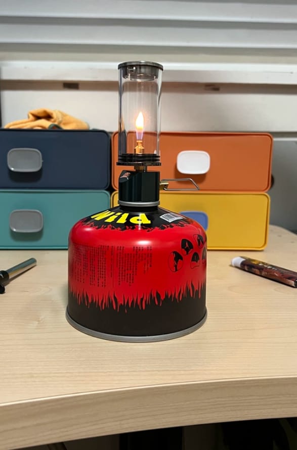 Customer photo review of Dreamlike Fuel - Powered Camping Lantern | Compact Outdoor Tent Light, Durable & Energy - Efficient, Battery - Free for Hiking & Adventures