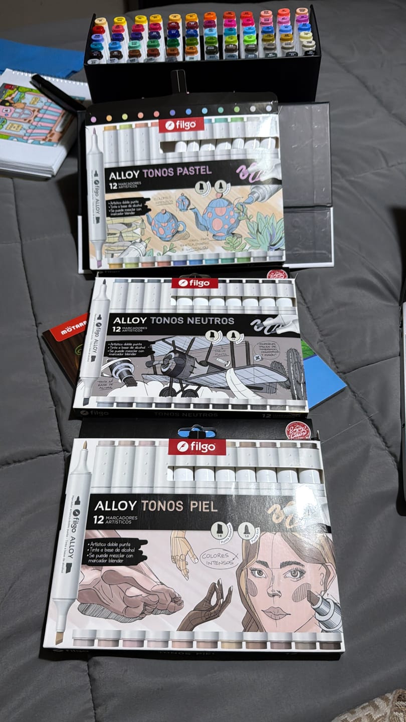 Customer photo review of Filgo Alloy - Set 72 Marcadores al Alcohol Tonos Surtidos