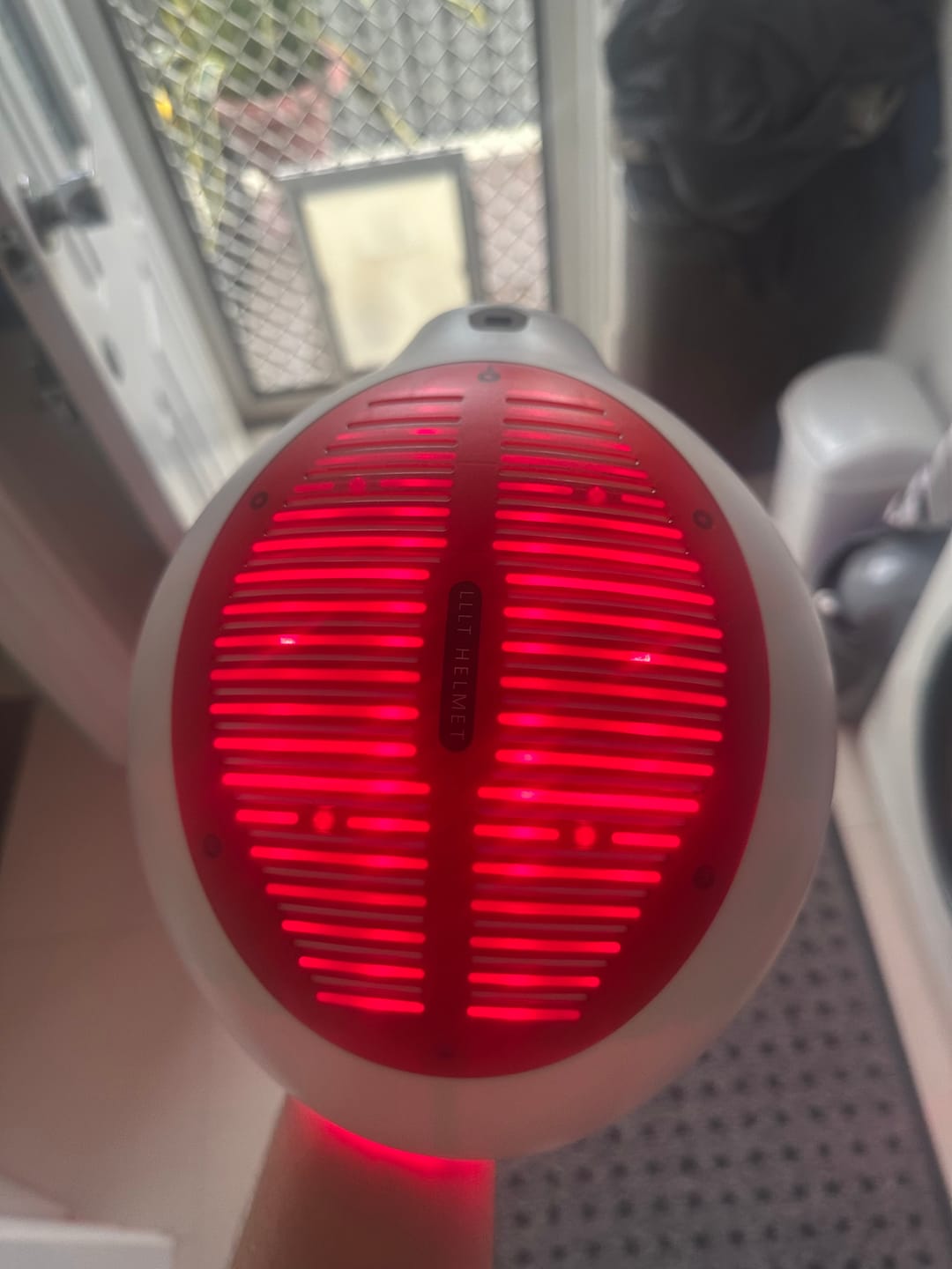 Customer photo review of Laser Hair Growth Helmet With 176 Lasers
