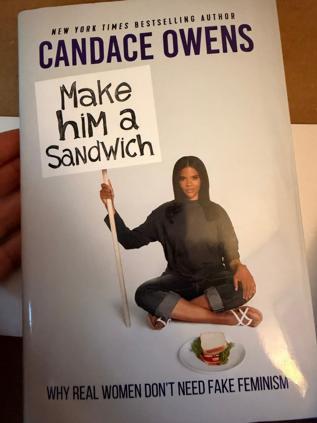 Customer photo review of Make Him A Sandwich by Candace Owens - Signed Hardcover Book
