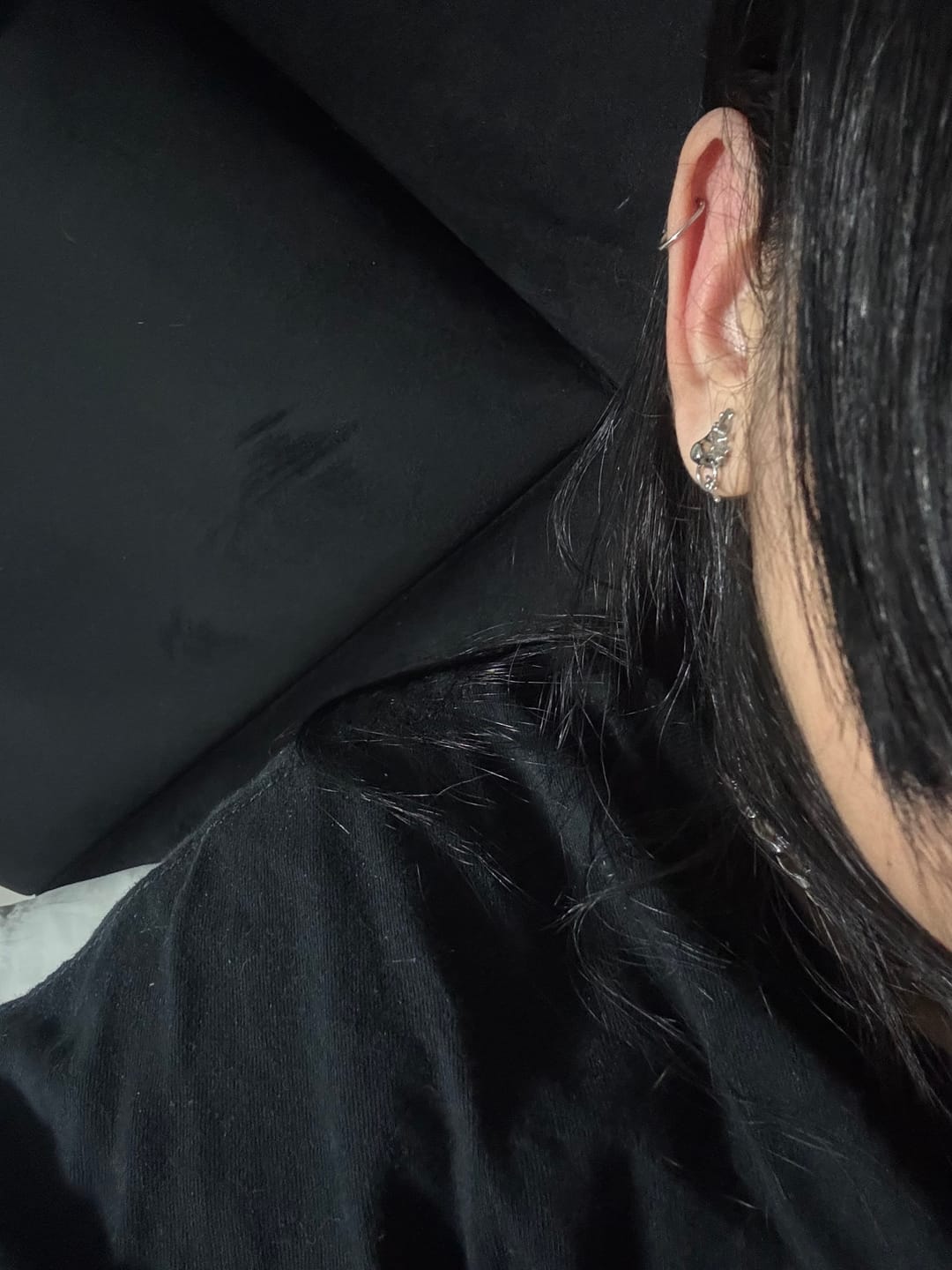 Customer photo review of "NOSE" STUD EARRING