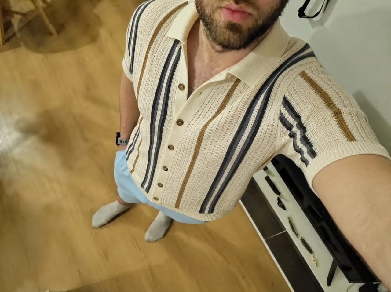 Customer photo review of Sunset Groove Polo – Cross & Crown