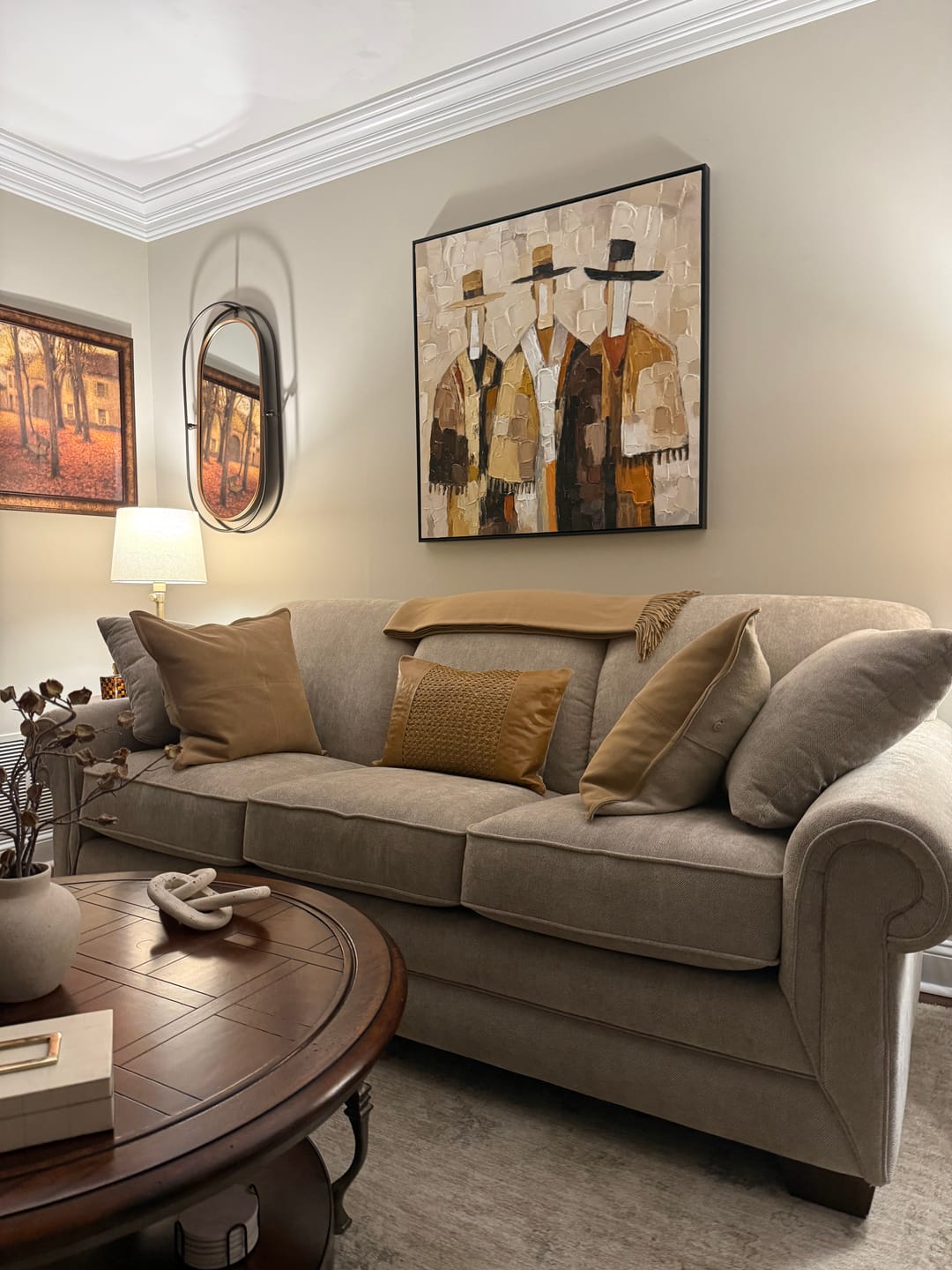 Customer photo review of Textured Abstract Figure Art | Subtle Tones Flow