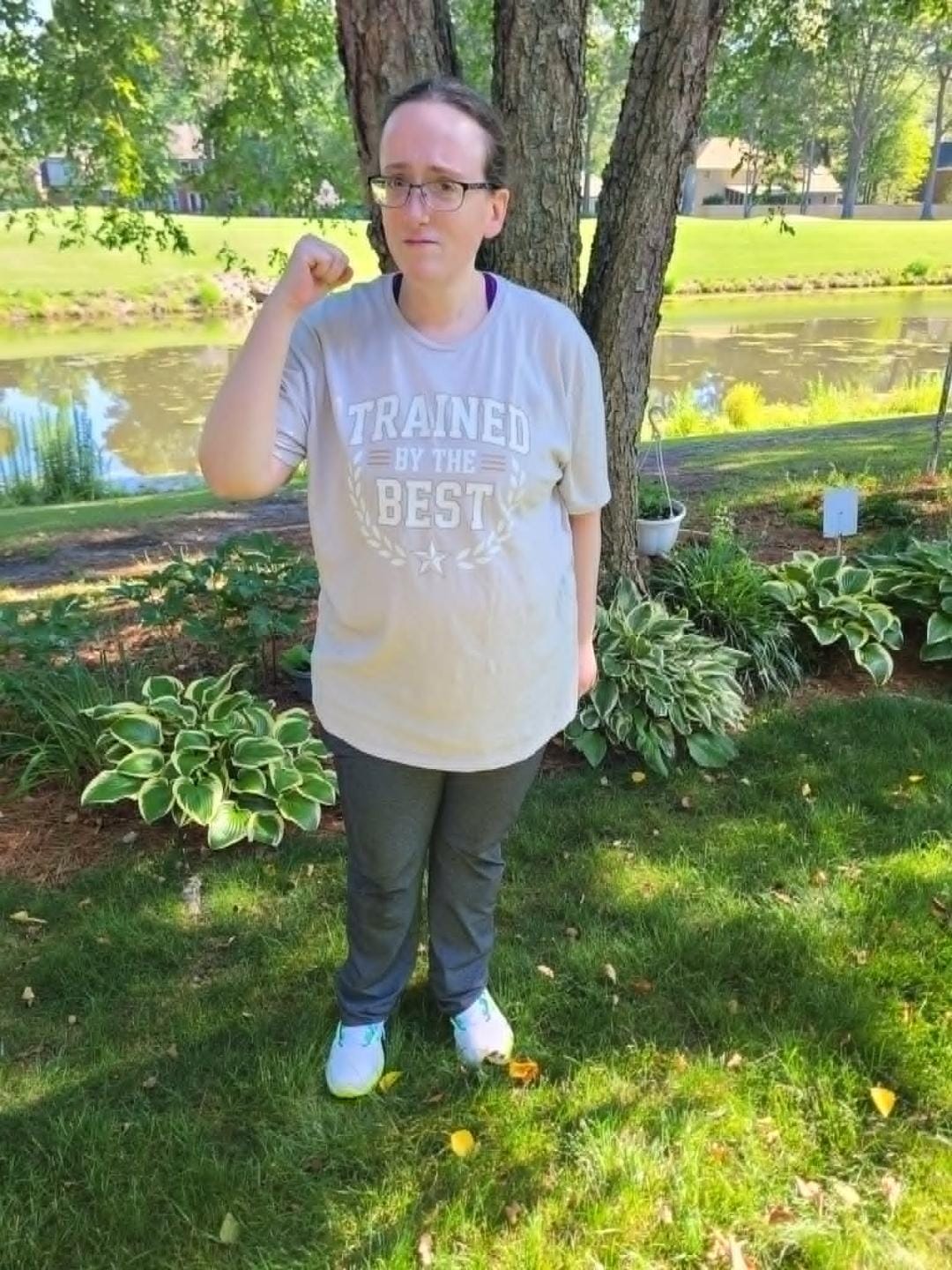 Customer photo review of Trained By The Best T-Shirt