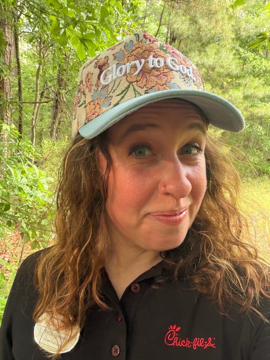 Customer photo review of Hat: Floral Glory to God