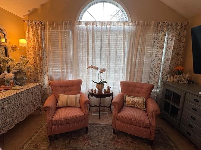 Customer photo review of Hattie Floral Linen Blend Curtains