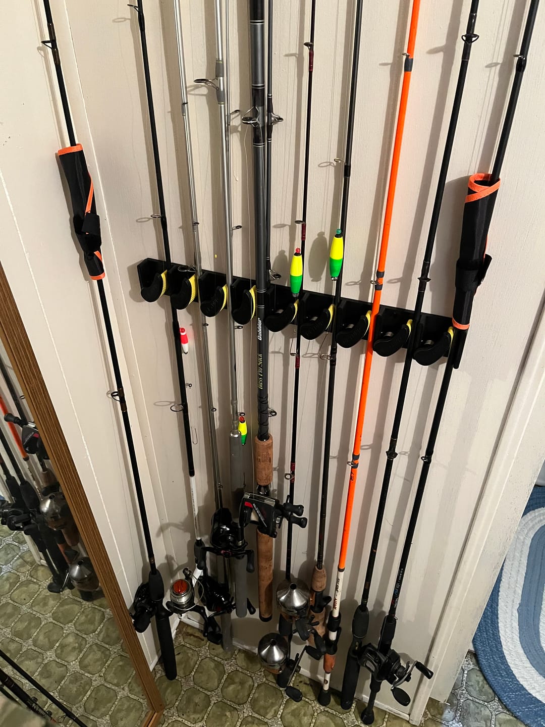 Customer photo review of Beyond Fishing GripLock Vertical Fishing Rod Rack
