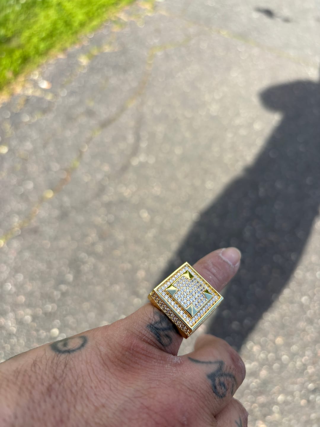 Customer photo review of Double Row Diamond Ring - Gold