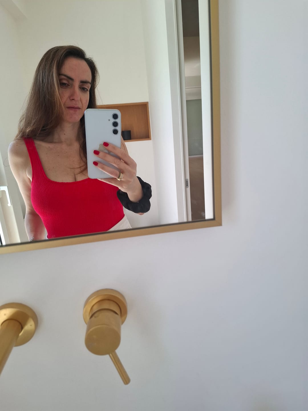 Customer photo review of Caelia Red Crinkle