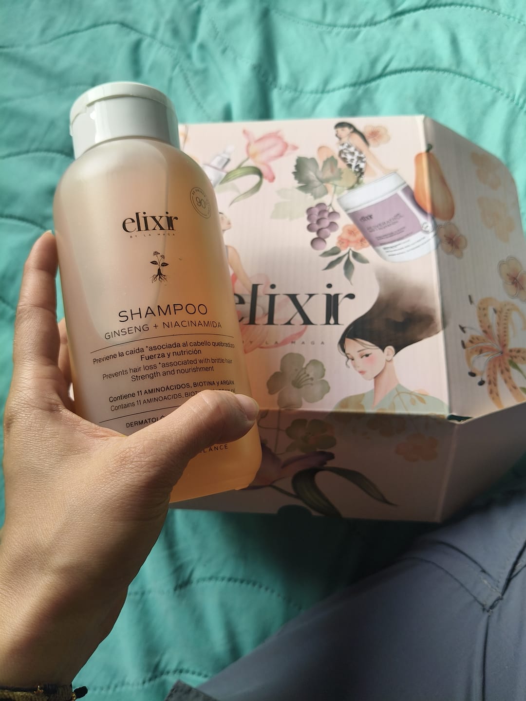 Customer photo review of Shampoo Ginseng + Niacinamida