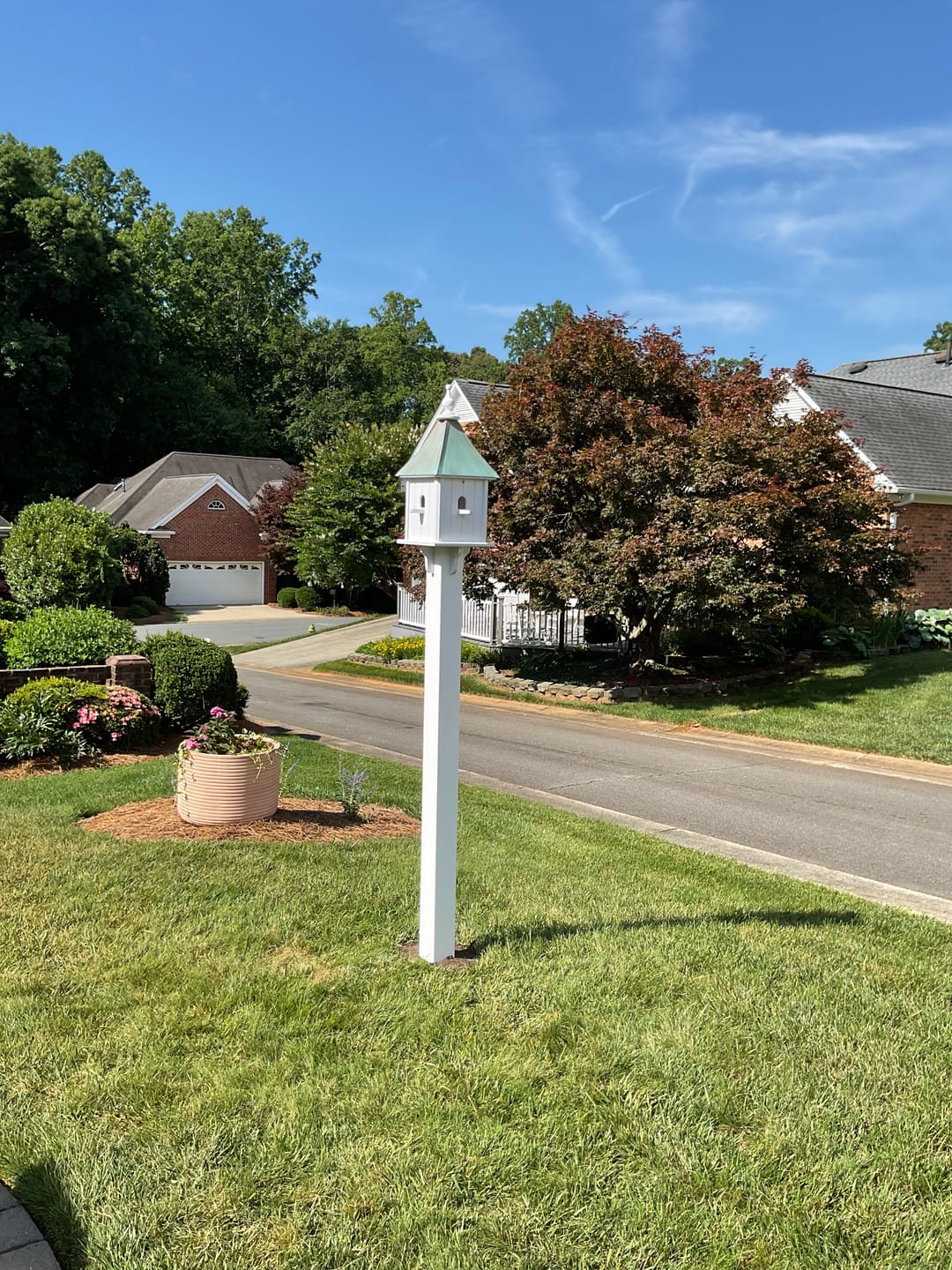 Customer photo review of Copper Roof Vinyl Post Cover for 4x4 Wood Post