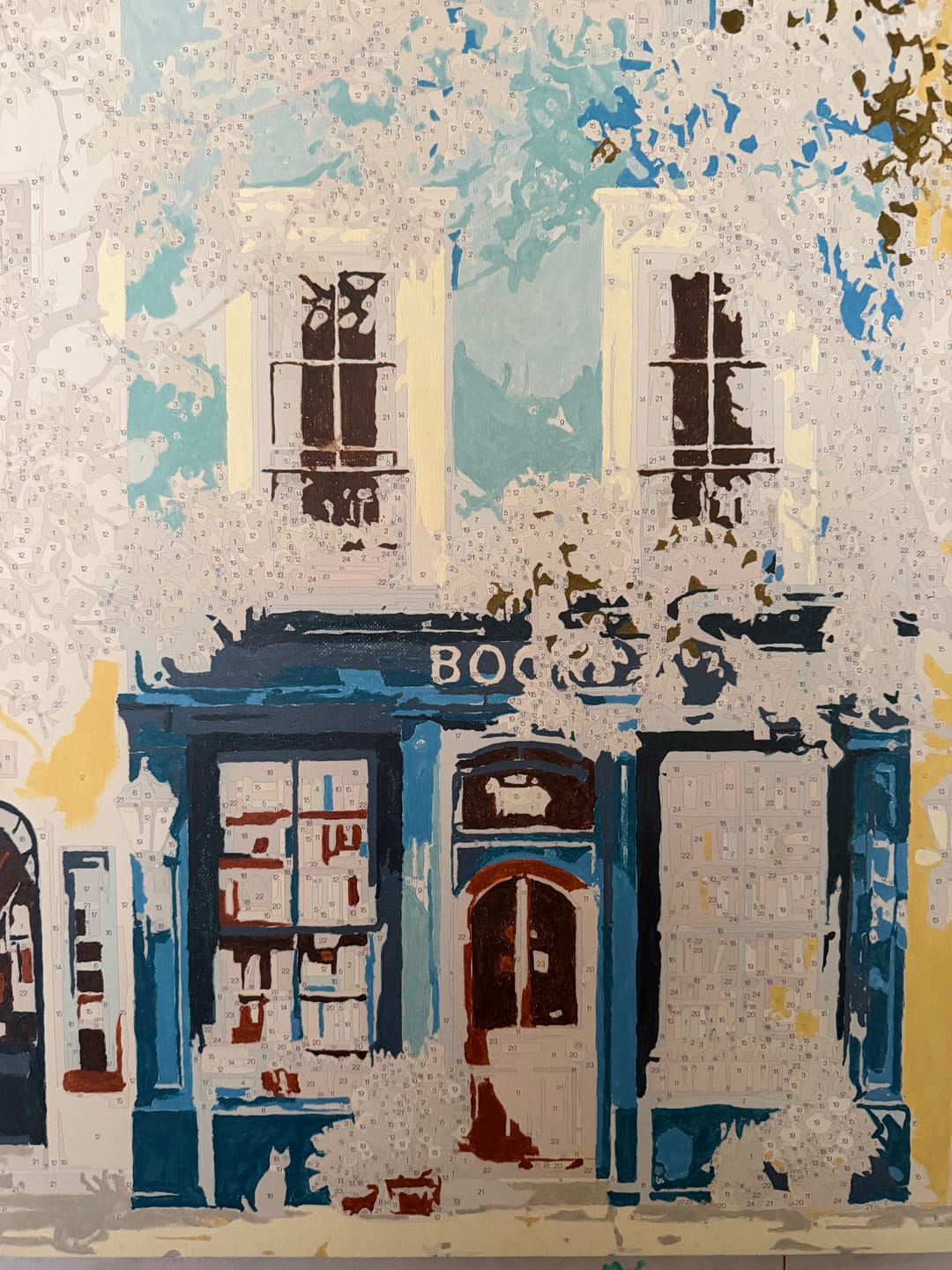 Customer photo review of The Blue Bookshop | Paint by Number
