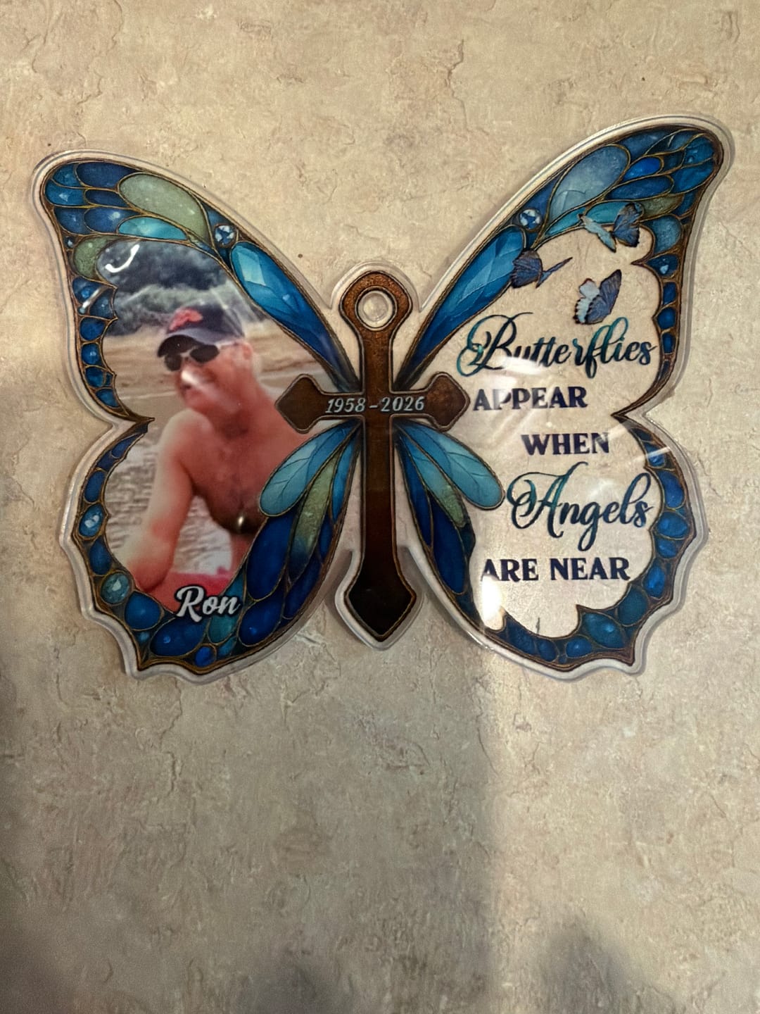 Customer photo review of I Am Always With You - Personalized Custom Car Plastic Hanging Ornament CO25