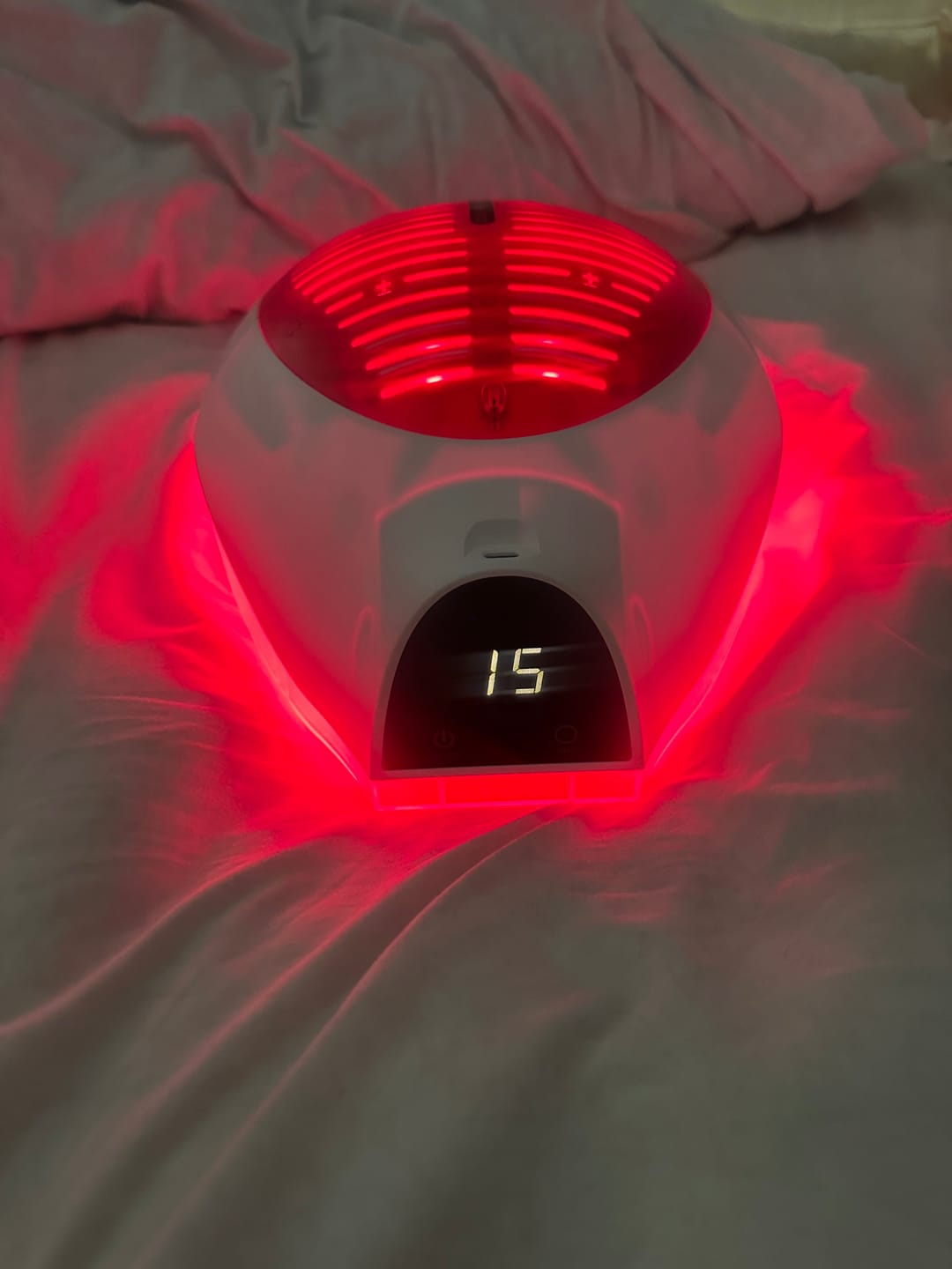 Customer photo review of Laser Hair Growth Helmet With 176 Lasers