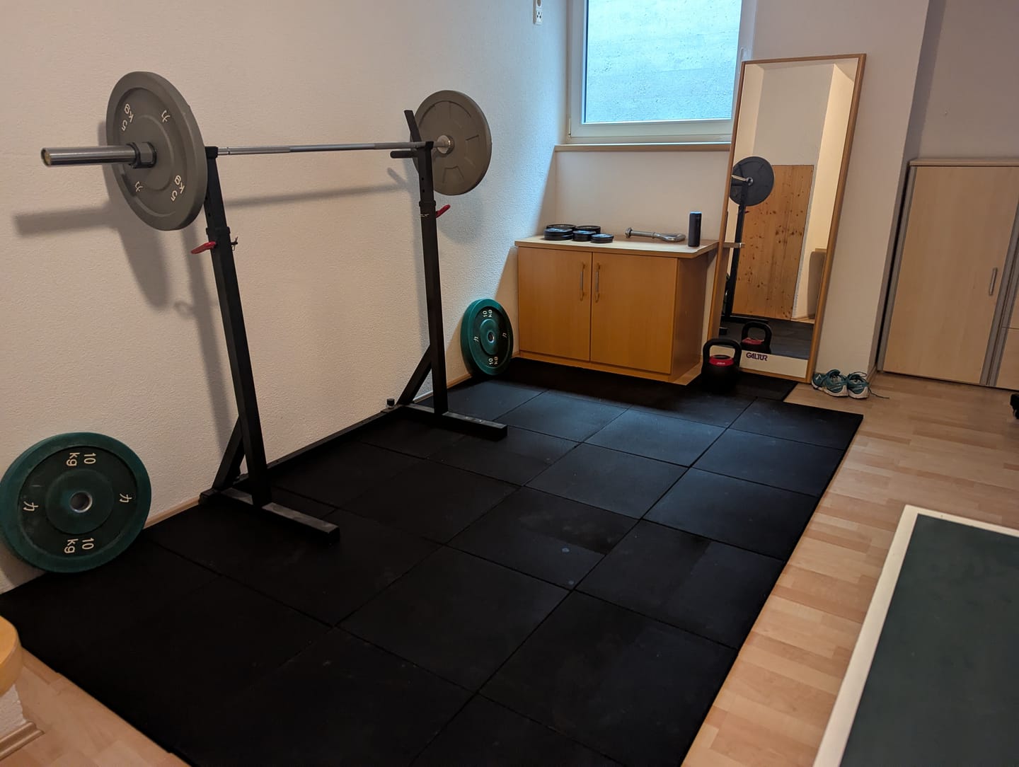 Customer photo review of Bodenschutzmatte Pro | Granulat-feine Körnung | Fitnessboden