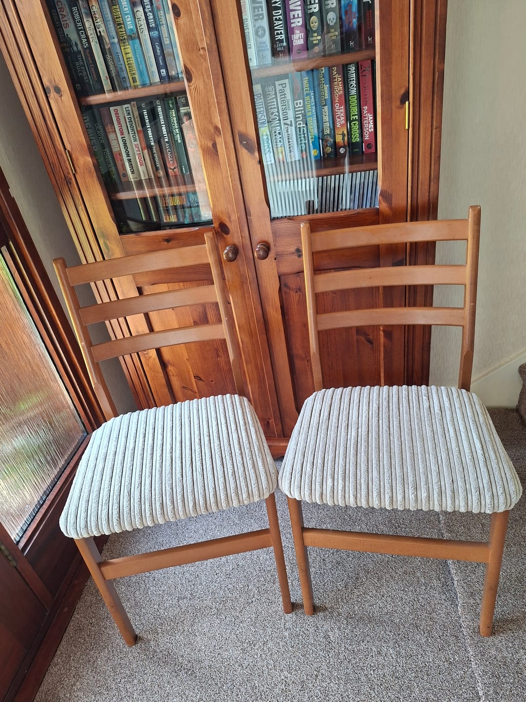 Customer photo review of Premium Cord Upholstery Fabric