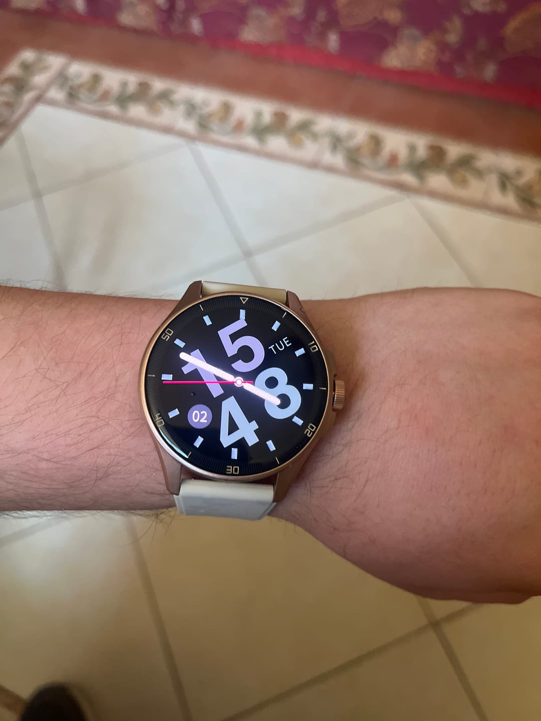 Customer photo review of Smartwatch Reloj Kronos Oblivion STF Pantalla Amoled 1.43" Resistencia al agua IP68 Beige