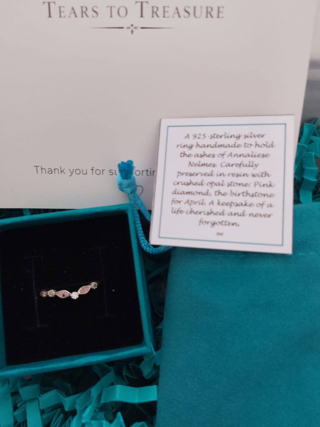 Customer photo review of Marquise wishbone ring