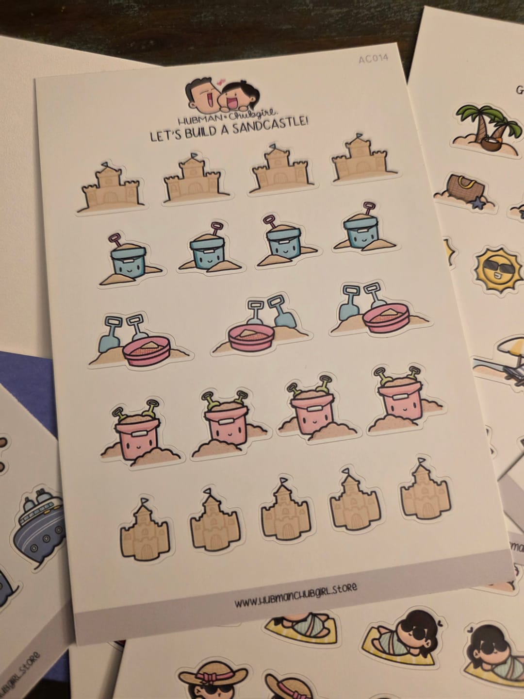 Customer photo review of Let's Build a Sandcastle Planner Stickers
