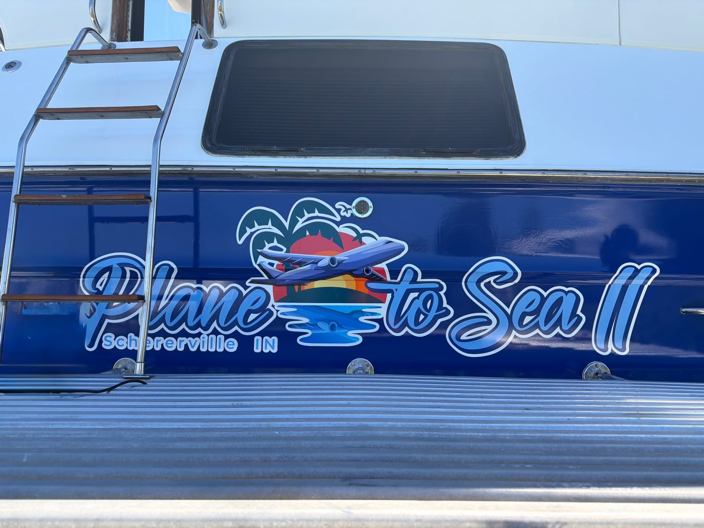 Customer photo review of Custom Digital Boat Name Logo Design