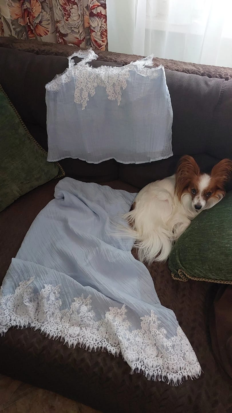 Customer photo review of Celeste Lace Spliced Two-Piece Midi Set
