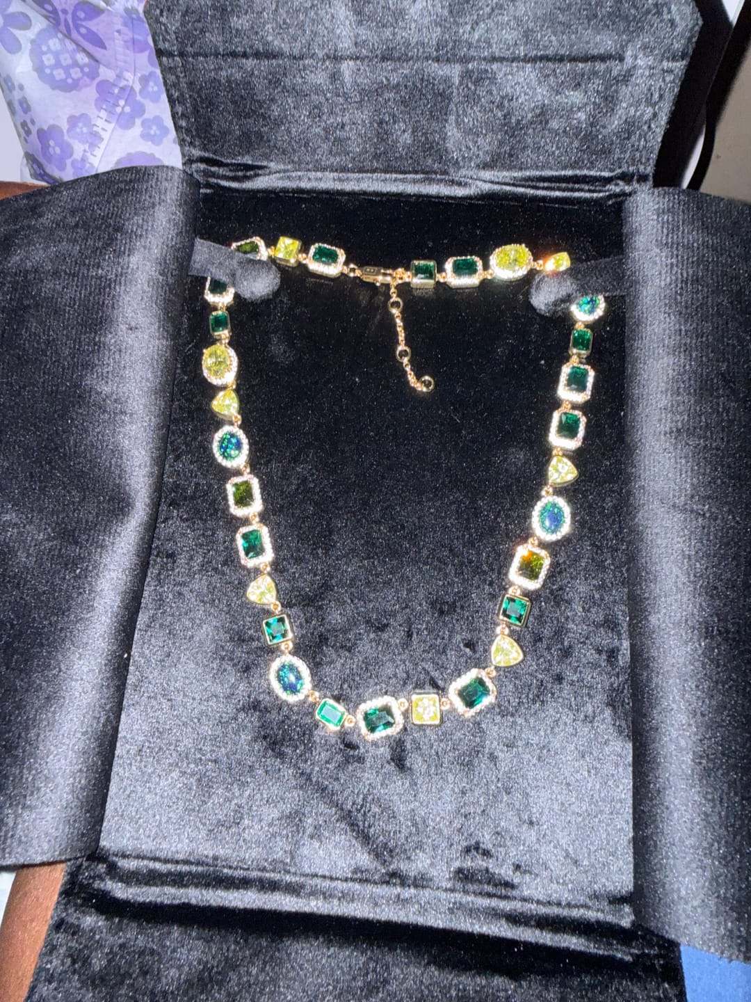 Customer photo review of Emerald Envy (Green) Solstice Necklace