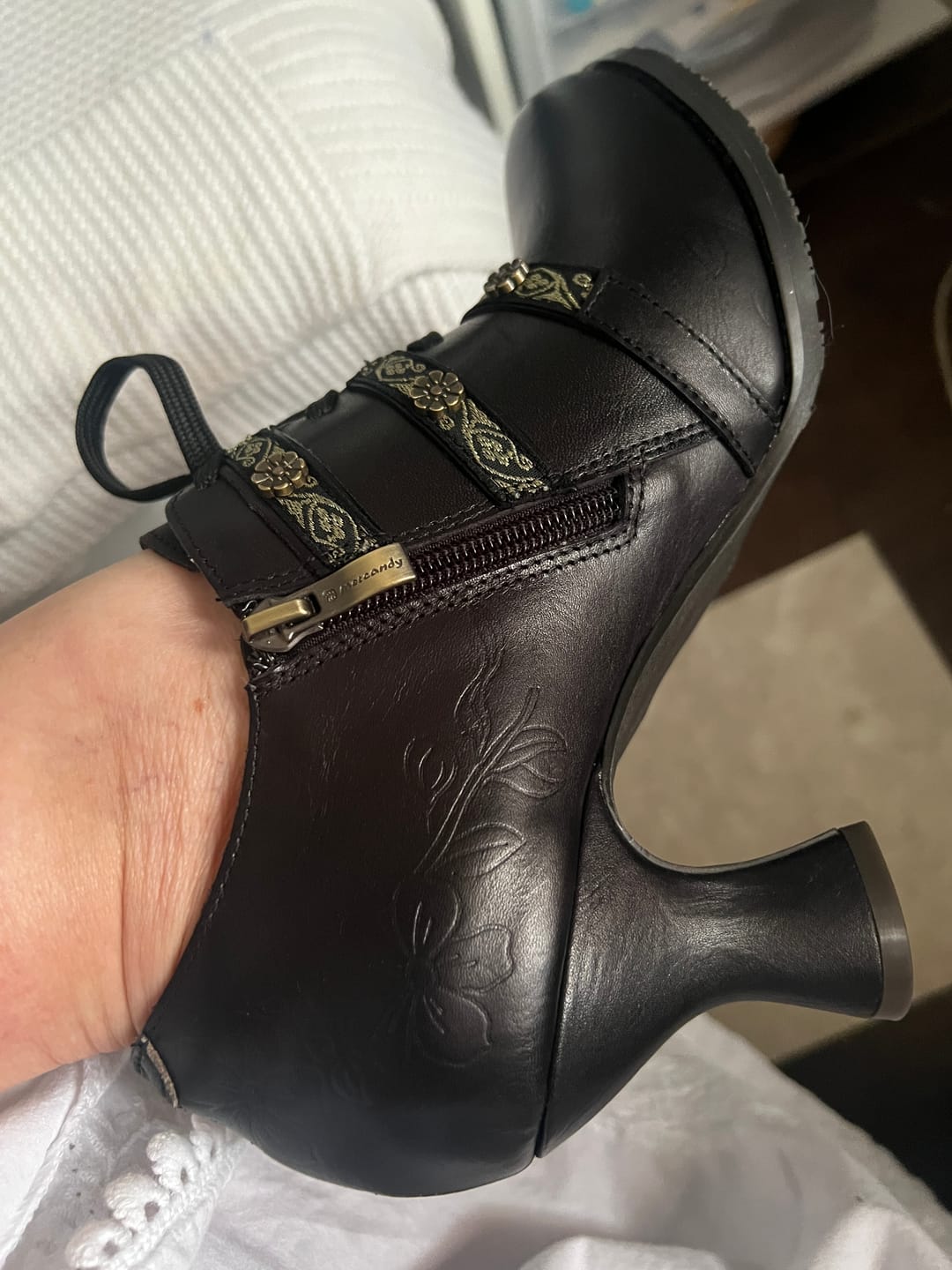 Customer photo review of Vintage Boho Lace-Up Pumps