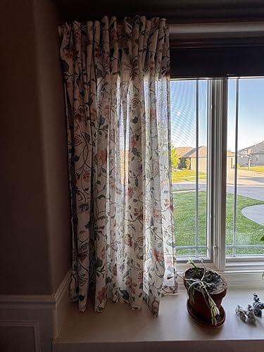 Customer photo review of Hattie Floral Linen Blend Curtains