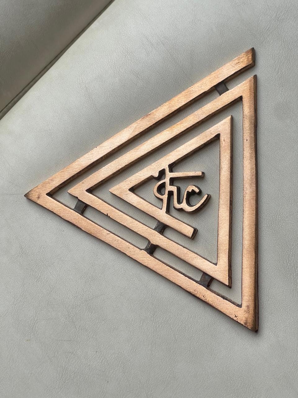 Customer photo review of Copper Hii (ही) Helix – Vastu Remedy for South-East Kitchen & Main Door Defects | Fire Correction Support | 4 & 6 Inch