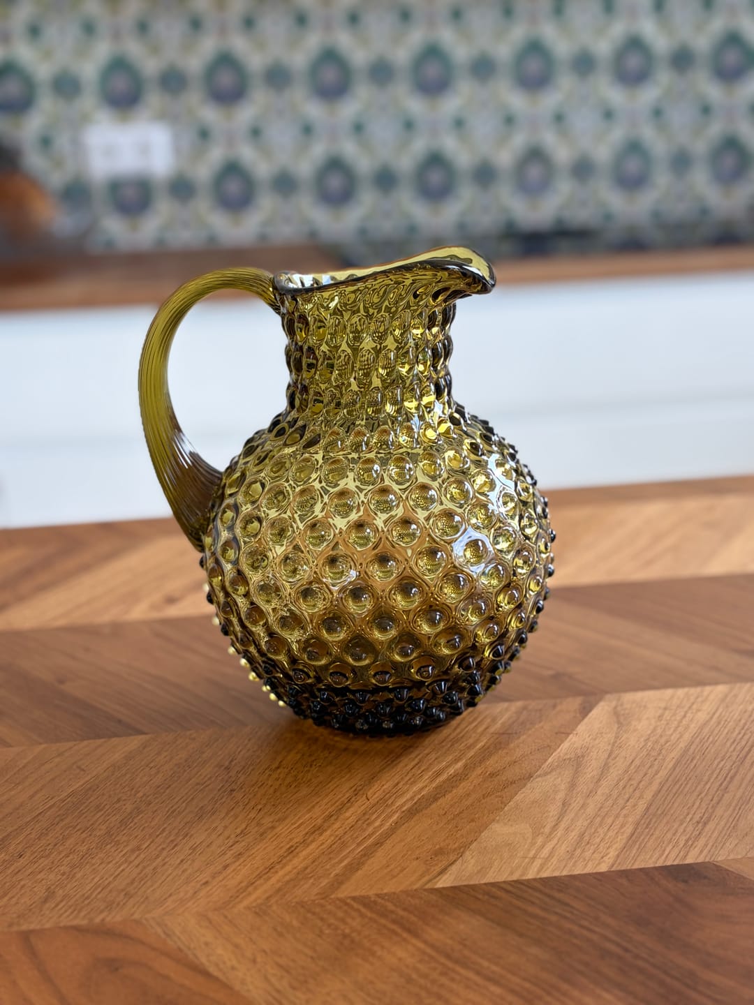 Customer photo review of Bonsai Green Hobnail Jug