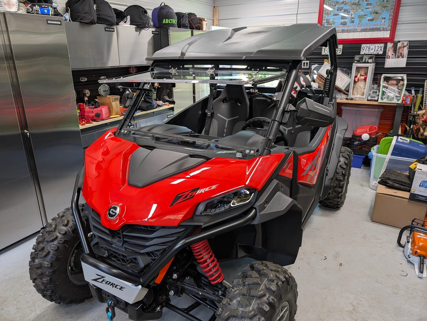 Customer photo review of 3-in-1 Flip Windshield for 2023+ CFMOTO ZForce 950 Sport | 800 Trail