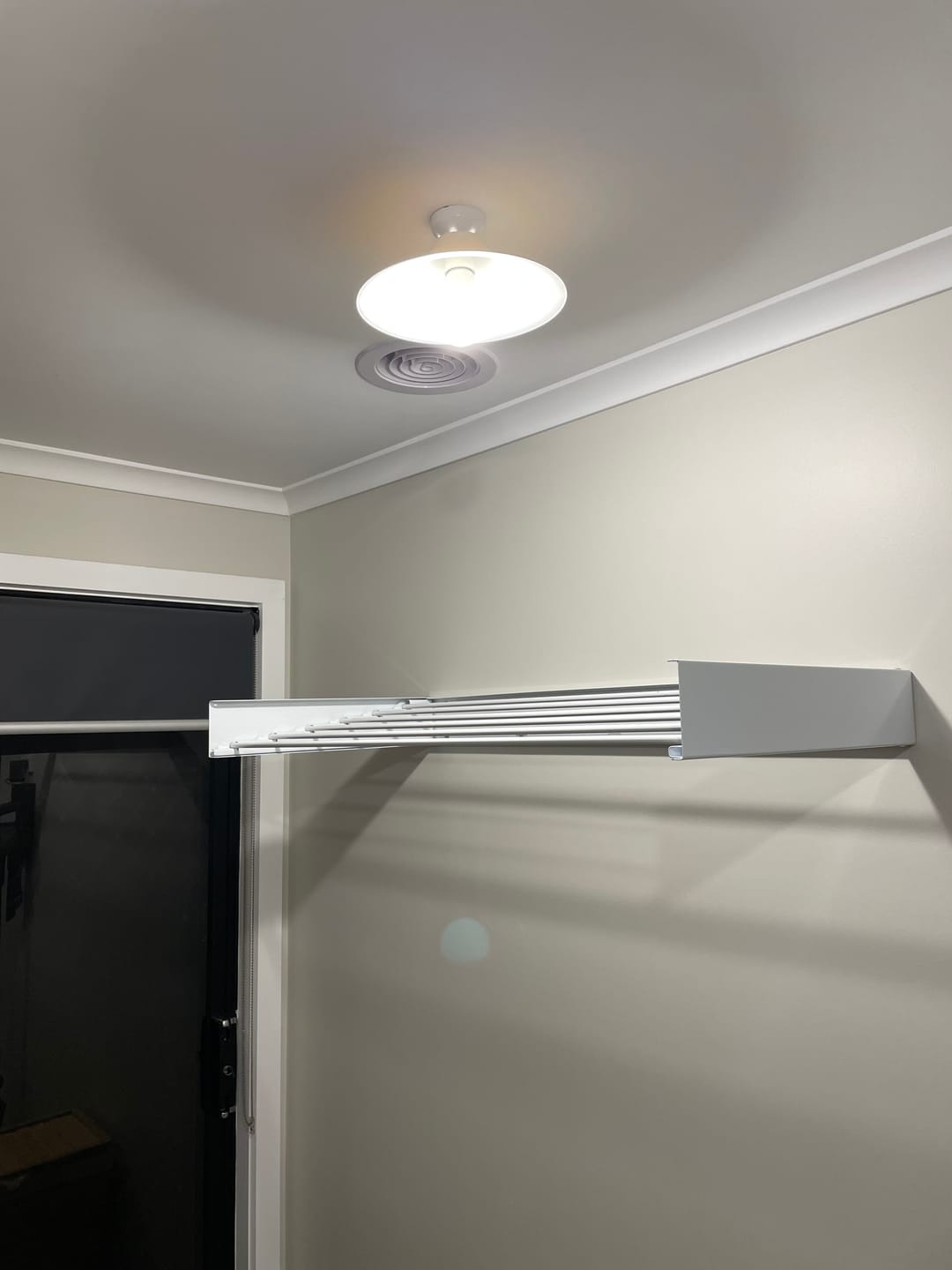 Customer photo review of Wall Mounted Drying Rack - Foldable Indoor and Outdoor Drying Rack