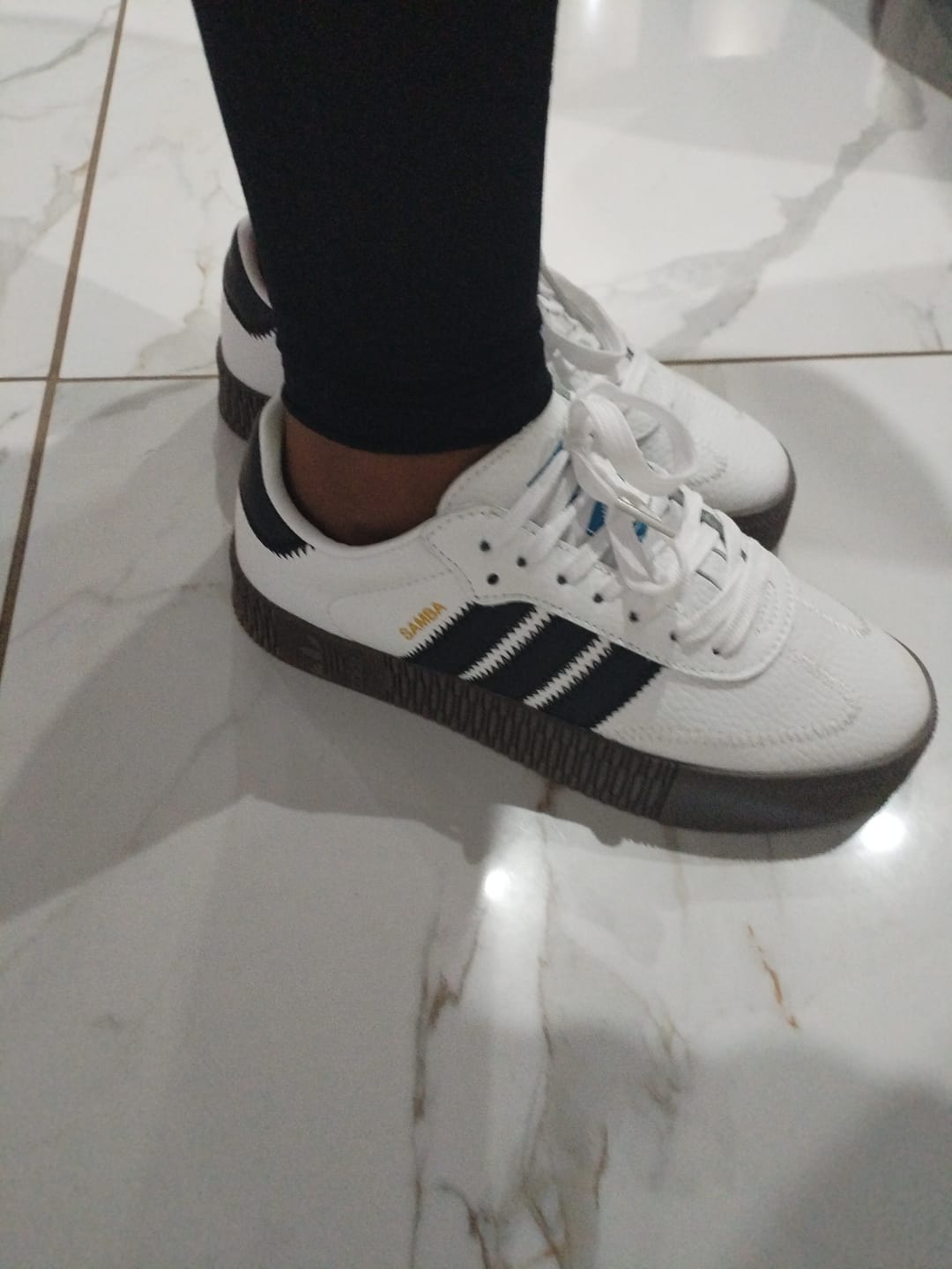 Customer photo review of Adidas Samba Platform White