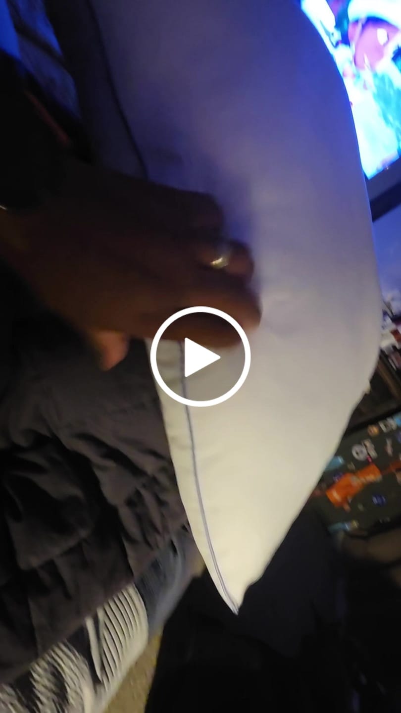 Customer video review of Waterproof & Stain-Resistant Hotel Pillow