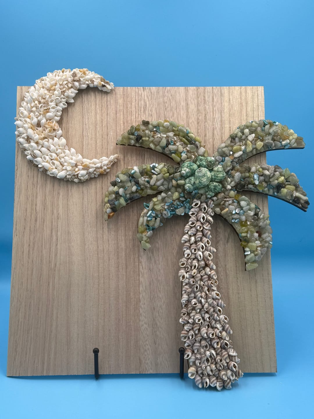Customer photo review of Unfinished Wood Simple Palm Tree Silhouette | DIY Tropical Beach Craft Cutout | up to 46" DIY
