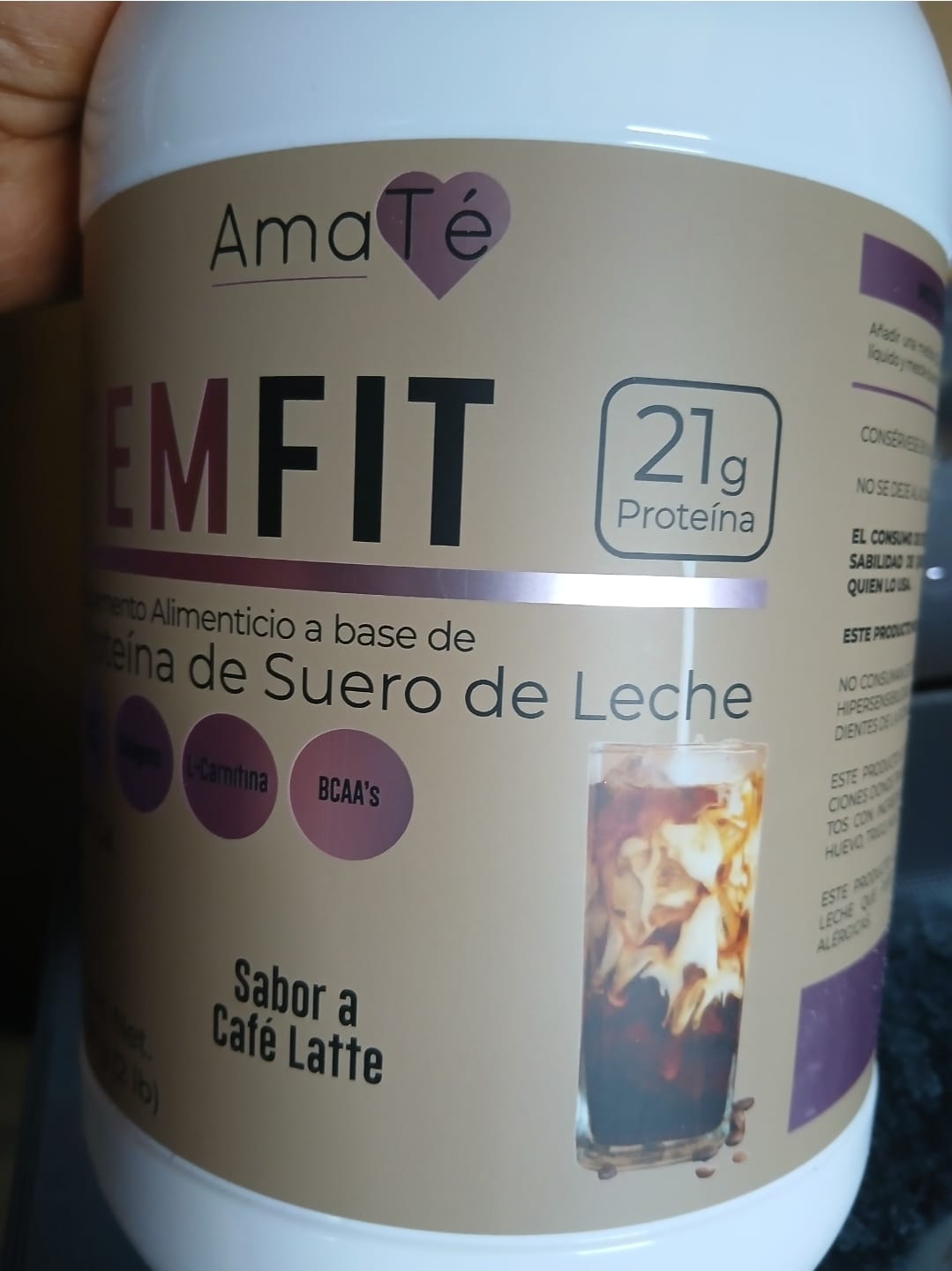Customer photo review of Proteína FEMFIT Café Latte
