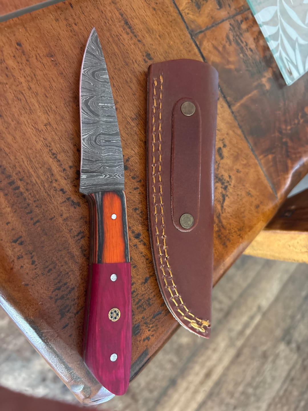 Customer photo review of Seconds Damascus Knife
