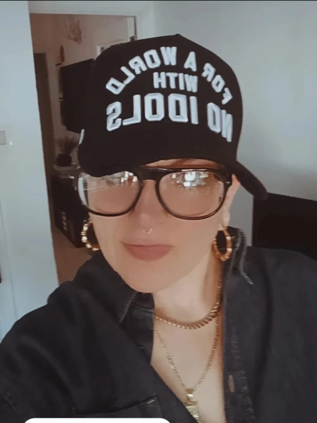 Customer photo review of For a World Snapback Cap - Black | 001