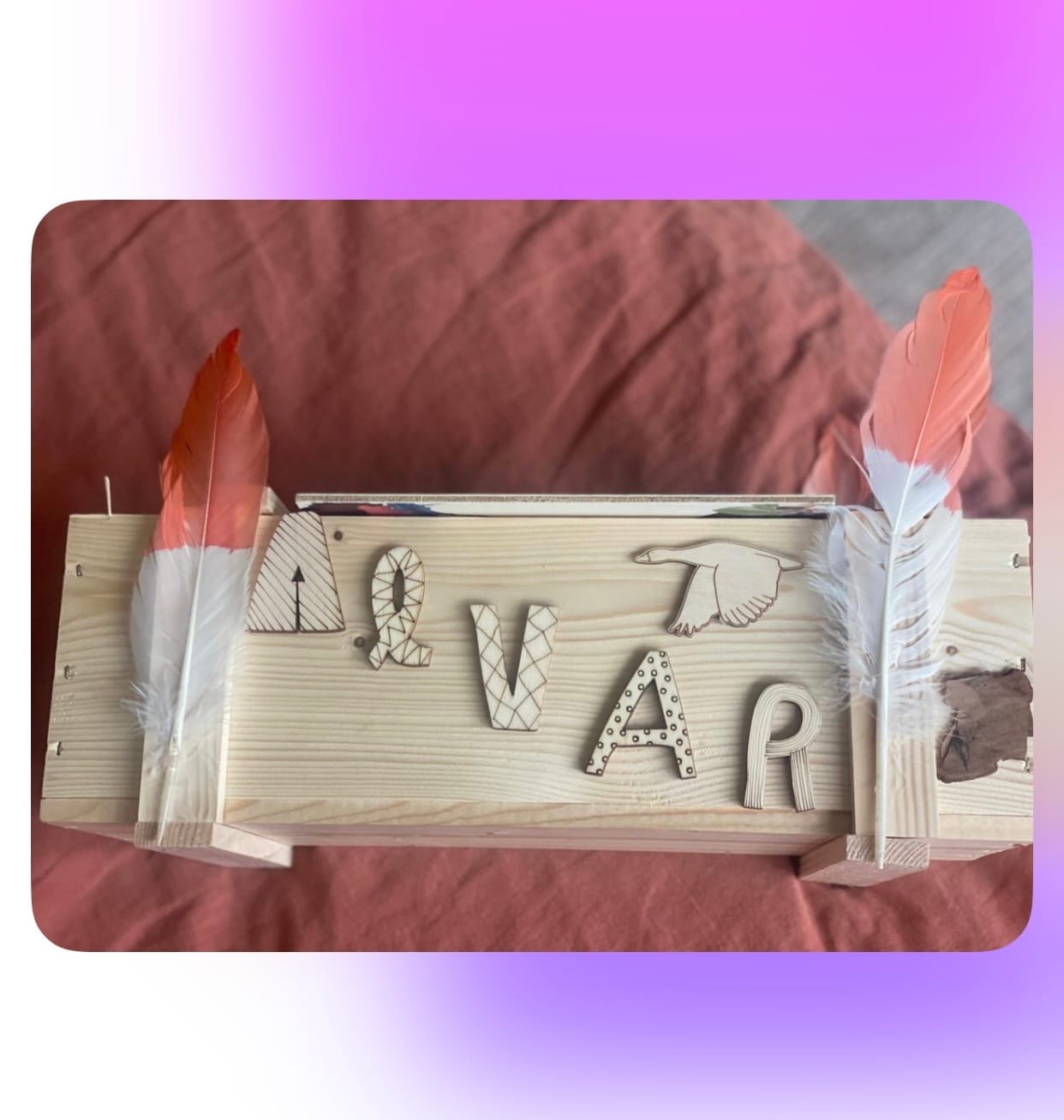 Customer photo review of Holzbuchstaben Kinderzimmer