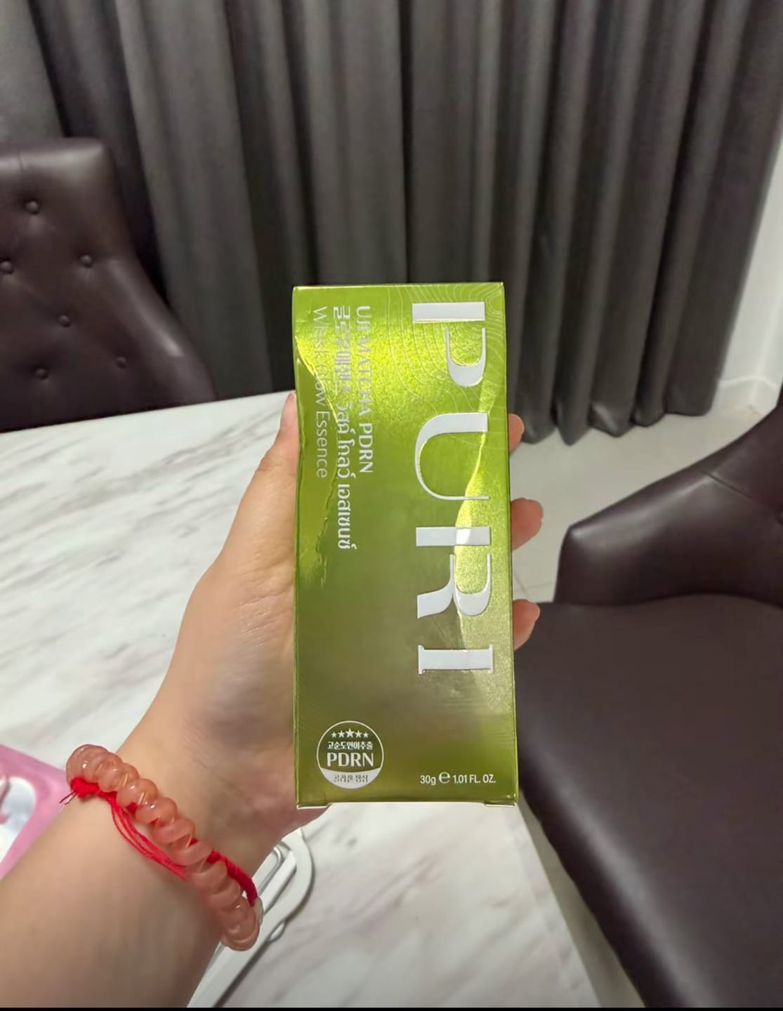 Customer photo review of [Duo Matcha PDRN] เอสเซนส์ผิวแข็งแรง และ เซรั่มผิวบาวซ์ Uji Matcha PDRN Essence + Matcha PDRN Exosome Bounce Serum