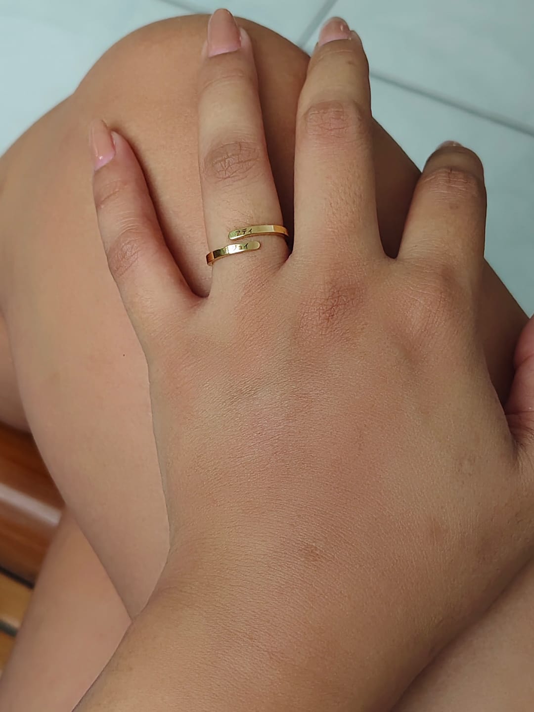 Customer photo review of Printave™ Personalized 2 Layers Ring