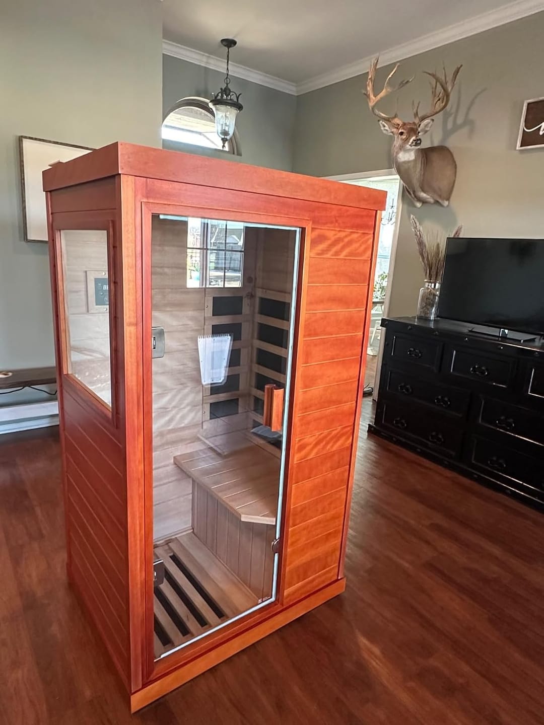 Customer photo review of Hosauna T-50C3 Far Infrared Sauna Home Sauna Spa Room Low-EMF