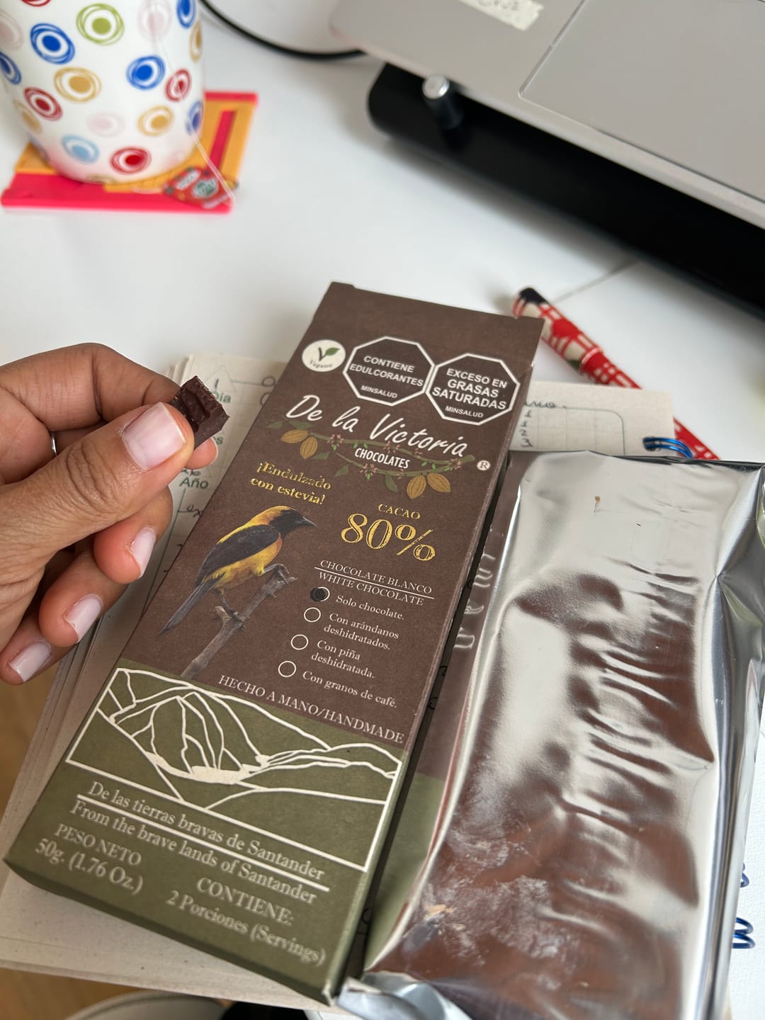 Customer photo review of Barra 80% cacao con estevia (50g) | Dulzor sin azúcar añadida