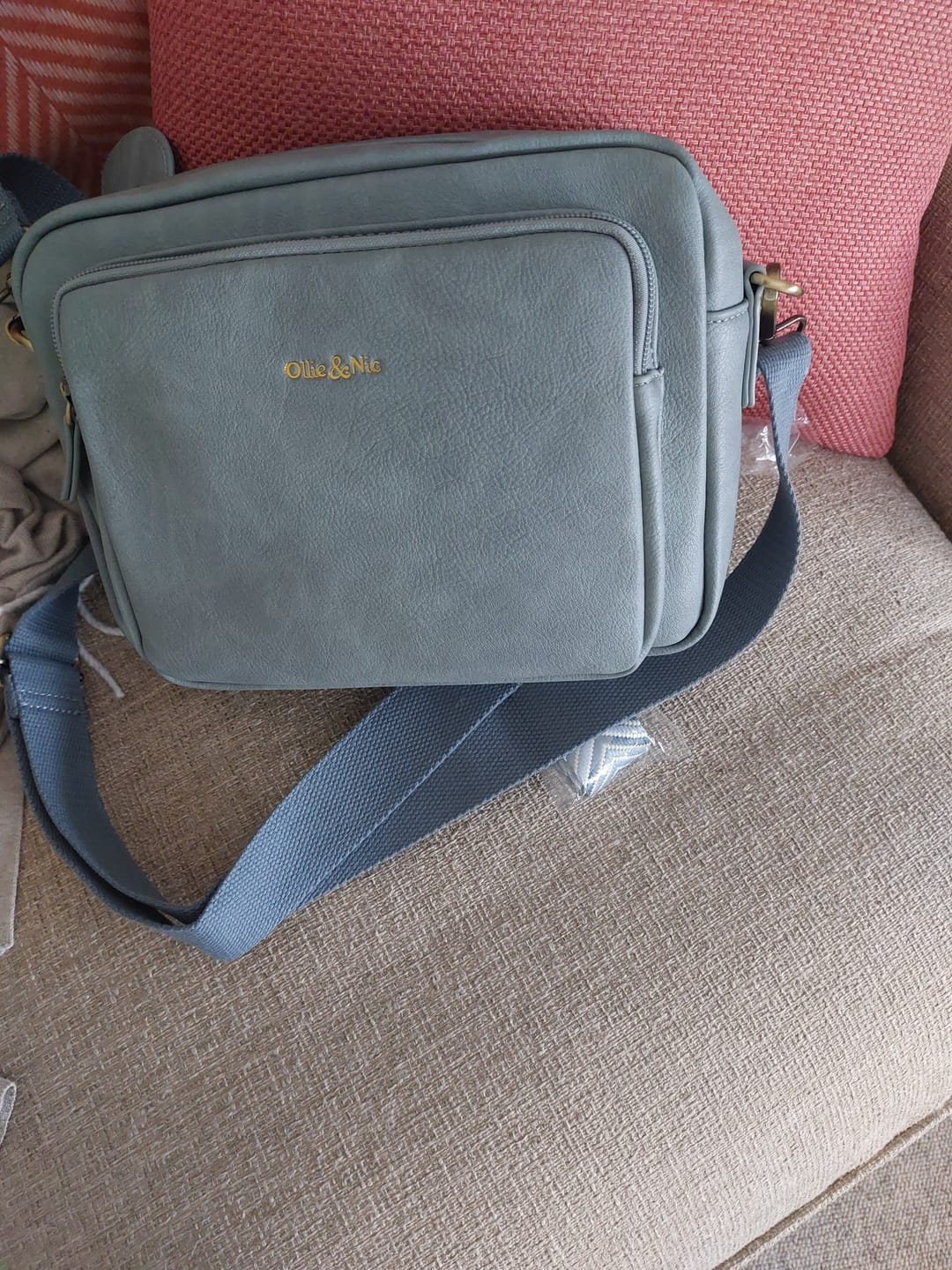 Customer photo review of Bertie Maxi Crossbody - Duck Egg